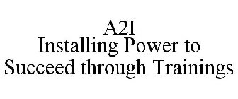 A2I INSTALLING POWER TO SUCCEED THROUGHTRAININGS