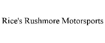 RICE'S RUSHMORE MOTORSPORTS