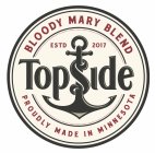 TOPSIDE BLOODY MARY BLEND PROUDLY MADE IN MINNESOTA ESTD 2017