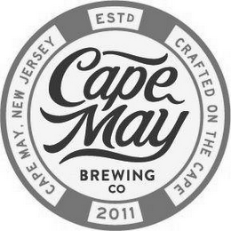 CAPE MAY BREWING CO ESTD CRAFTED ON THECAPE 2011 CAPE MAY, NEW JERSEY