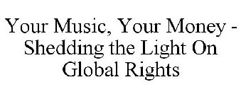 YOUR MUSIC, YOUR MONEY - SHEDDING THE LIGHT ON GLOBAL RIGHTS