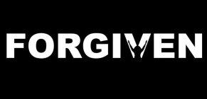THE WORD FORGIVEN HAS A SILHOUETTE OF MYSELF IN THE LETTER V