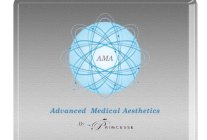 THE LETTERS AMA, WITH THE WORDING ADVANCE MEDICAL AESTHETICS BY LA PRINCESSE