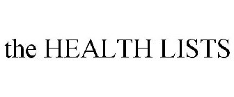 THE HEALTH LISTS