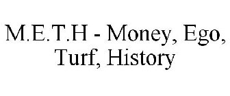 M.E.T.H - MONEY, EGO, TURF, HISTORY