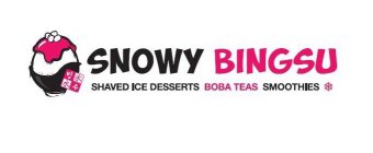SNOWY BINGSU SHAVED ICE DESSERTS BOBA TEAS SMOOTHIES