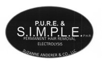 P.U.R.E. & S.I.M.P.L.E. P.H.R. PERMANENT HAIR REMOVAL ELECTROLYSIS SUZANNE ANDERER & CO., LLC