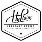 HYPLAINS HERITAGE FARMS ESTAB. 1961