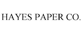 HAYES PAPER CO.