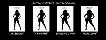 REAL WOMEN REAL SIZES SIZE S JUST ENOUGH S SIZE M A HAND-FULL M SIZE L SOMETHING2HOLD L SIZE X MUCH2LOVE X