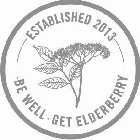 ESTABLISHED 2013 BE WELL GET ELDERBERRY