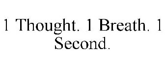 1 THOUGHT. 1 BREATH. 1 SECOND.
