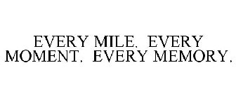 EVERY MILE. EVERY MOMENT. EVERY MEMORY.