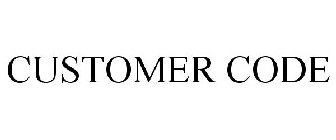 CUSTOMER CODE