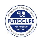 NO PARABENS & PHENOXYETHANOL, PUTTOCURE, FOR SENSITIVE BABY SKIN, SKIN IRRITATION TEST COMPLETED!