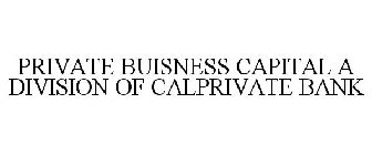 PRIVATE BUISNESS CAPITAL A DIVISION OF CALPRIVATE BANK