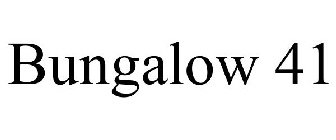 BUNGALOW 41