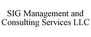 SIG MANAGEMENT AND CONSULTING SERVICES LLC