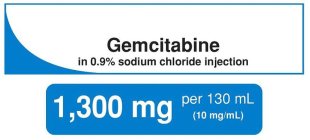 GEMCITABINE IN 0.9% SODIUM CHLORIDE INJECTION 1,300 MG PER 130 ML (10 MG/ML)