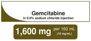 GEMCITABINE IN 0.9% SODIUM CHLORIDE INJECTION 1,600 MG PER 160 ML (10 MG/ML)