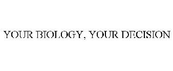 YOUR BIOLOGY, YOUR DECISION