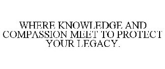 WHERE KNOWLEDGE AND COMPASSION MEET TO PROTECT YOUR LEGACY.