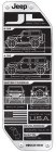 JEEP JL SPORT UTILITY 4X4 2 DR WB 96.8 OL 166.6 4 DR WB 118.4 OL 188.2 WATER FORDING 30 IN. AT 5 MPH TR 64.4 OW 73.9 MADE IN THE U.S.A. DEVELOPED IN AUBURN HILLS, MI BUILT IN TOLEDO, OH SINCE 1941