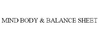 MIND BODY & BALANCE SHEET