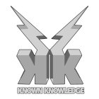 KK KNOWN KNOWLEDGE