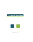 FORMULATIONS WITH INTEGRITY