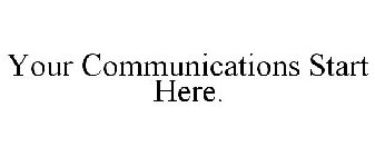 YOUR COMMUNICATIONS START HERE.