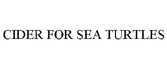 CIDER FOR SEA TURTLES