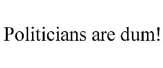 POLITICIANS ARE DUM!