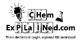 CHEM EXPLAINED.COM WHERE CHEMISTRY IS TAUGHT, EXPLAINED AND UNDERSTOOD! 6 2 12 4 15 57 53 10 31 139 127 20