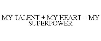 MY TALENT + MY HEART = MY SUPERPOWER