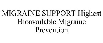 MIGRAINE SUPPORT HIGHEST BIOAVAILABLE MIGRAINE PREVENTION