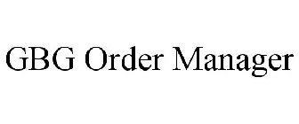 GBG ORDER MANAGER