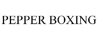 PEPPER BOXING