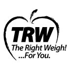 TRW THE RIGHT WEIGH!... FOR YOU
