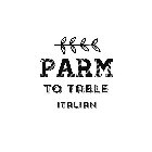 PARM TO TABLE ITALIAN