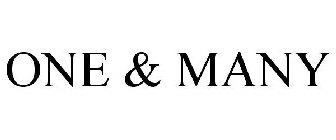 ONE & MANY