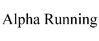 ALPHA RUNNING