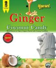 HONSEI PRODUCT OF SINGAPORE GINGER COCONUT CANDY RICH FLAVOUR OF SPICY GINGERS PAIRED WITH CREAMY COCONUTS THIS AN AUTHENTIC MARK OF HONSEI PRODUCT C'EST UNE MARQUE AUTHENTIQUE DE PRODUCT DE HONSEI HA