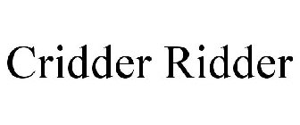 CRIDDER RIDDER