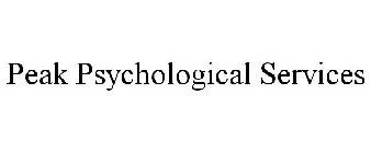 PEAK PSYCHOLOGICAL SERVICES