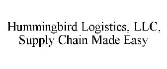 HUMMINGBIRD LOGISTICS, LLC, SUPPLY CHAIN MADE EASY