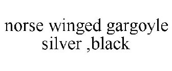 NORSE WINGED GARGOYLE SILVER ,BLACK
