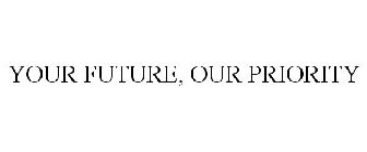YOUR FUTURE, OUR PRIORITY