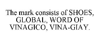 THE MARK CONSISTS OF SHOES, GLOBAL, WORD OF VINAGICO, VINA-GIAY.