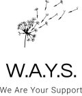 W.A.Y.S. WE ARE YOUR SUPPORT